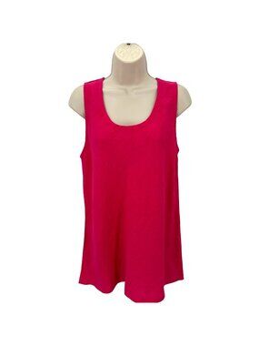 NWOT Flax Womens Pink 100% Linen Sleeveless Scoop Neck Lightweight Tank Top S